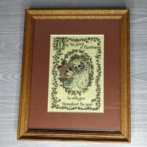 Vintage Framed Spirit of Christmas Print